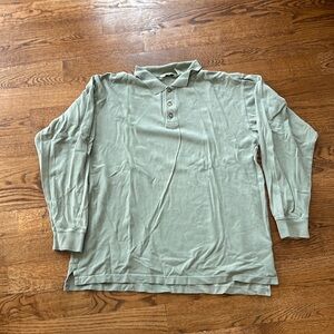 relaxed fit, long sleeve polo